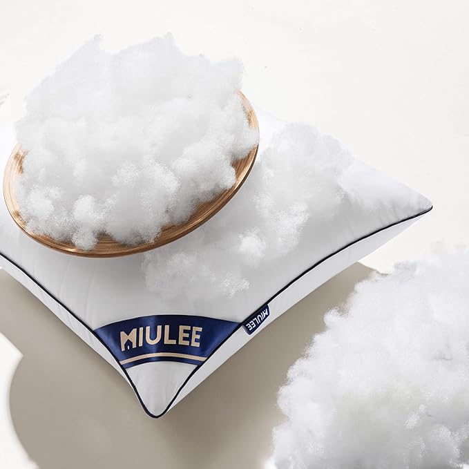 MIULEE Euro Pillows 28x28 Throw Pillows Set of 2 Premium Down Alternative Inserts Square Decorative Inserts Stuffer for Sofa, Couch