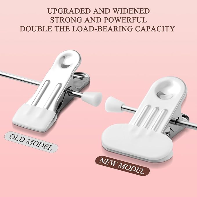 Clothes Pants Hangers with Wide Clips 50 Pack,Non-Slip Adjustable Skirt Hanger for Women,Space-Saving Heavy Duty Men Hangers for Pants,Trousers,Jeans,Shorts 12Inch White