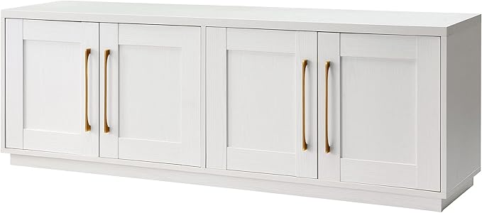 Henn&Hart Tillman Rectangular TV Stand for TV's up to 80" in, 68" Wide, White