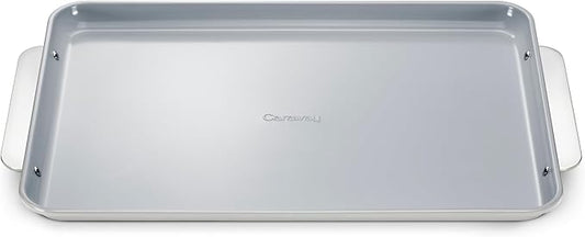 Caraway Non-Stick Ceramic Baking Sheet - Naturally Slick Ceramic Coating - Non-Toxic, PTFE & PFOA Free - Perfect for Baking, Roasting, and More - Large (18" x 13") - Gray