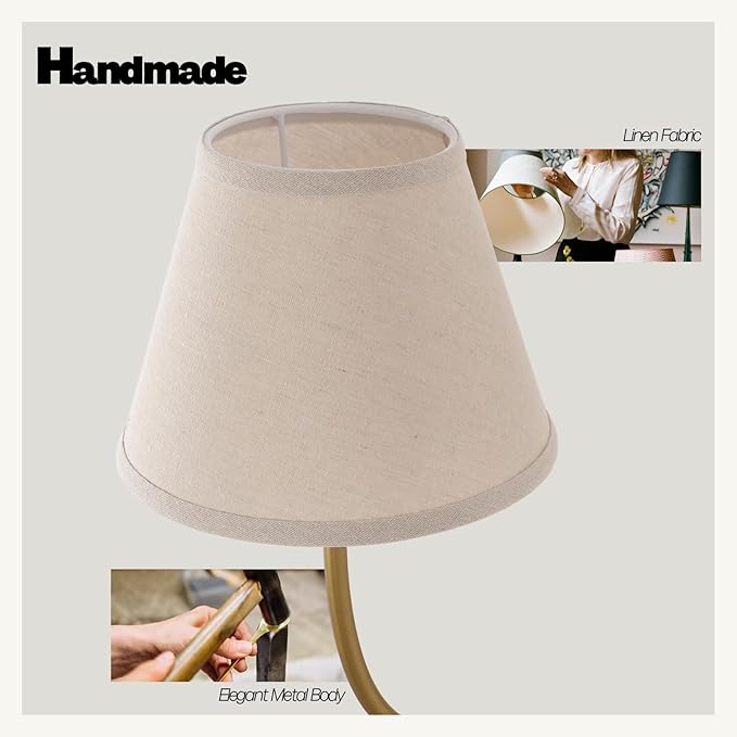 Vintage Fabric Wall Sconce Linen Cloth Shade, E26 Hardwired Indoor 1-Light Wall Mounted Lamp Fixture for Living Room Bedroom Stairs Hallway