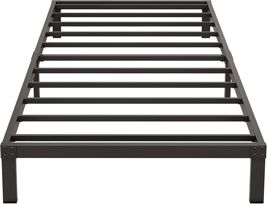 9 Inch Low Twin Bed Frames Heavy Duty Metal Platform, No Box Spring Needed, Easy Assembly Mattress Foundation, No Noise, Black
