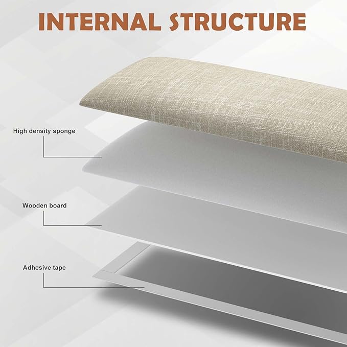 IFNOW Upholstered Wall Mounted Headboard, 3D Soundproof Wall Panels Peel and Stick, Reusable and Removable Tufted Bed Headboard in Beige (12 Panels, 10" x 24")