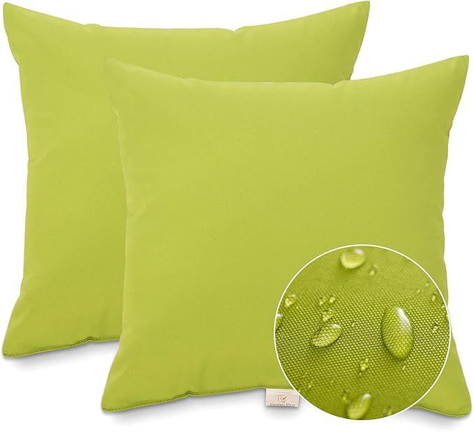 JMGBird Outdoor Throw Pillows Waterproof Set of 2 Patio Pillows 18×18 Inch Decorative Pillows for Bed, Couch, Sofa and Patio Furniture