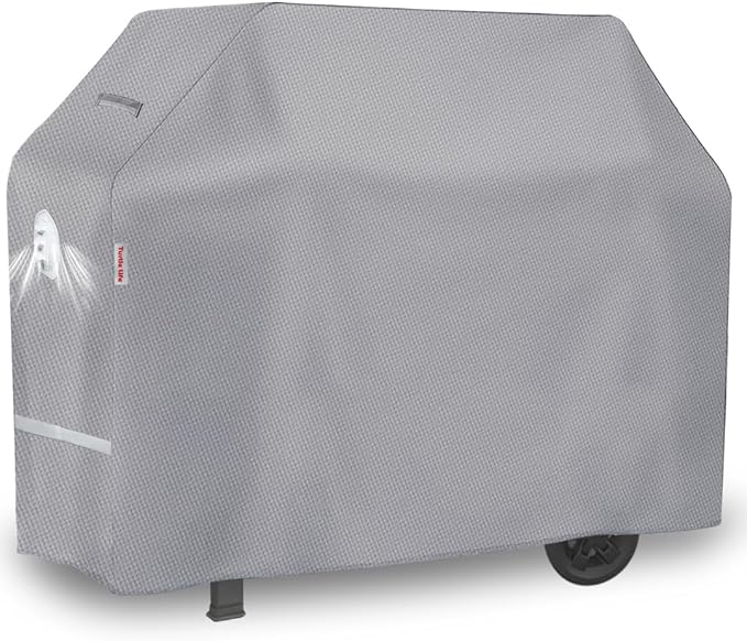 Turtle Life BBQ Grill Cover, 58 Inch Heavy Duty Waterproof 3-4 Burner Barbecue Gas Grill Covers for Weber Spirit Char-Broil Performance and Signature, Gray