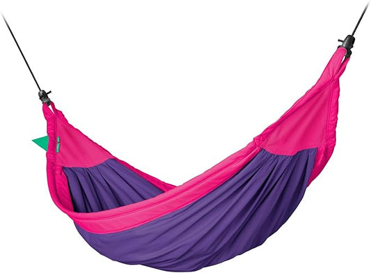 LA SIESTA Moki Kids Hammock for Indoor & Outdoor Play, Easy-to-Clean Materials, Super Soft Cotton, Ages 3-12, Max 175 Lbs, Lily