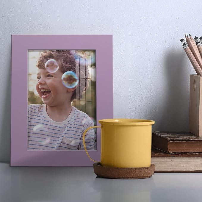 Renditions Gallery 3.5x5 inch Picture Frame High-end Modern Style, Made of Solid Wood and High Definition Glass Ready for Wall and Tabletop Photo Display, Violet Frame