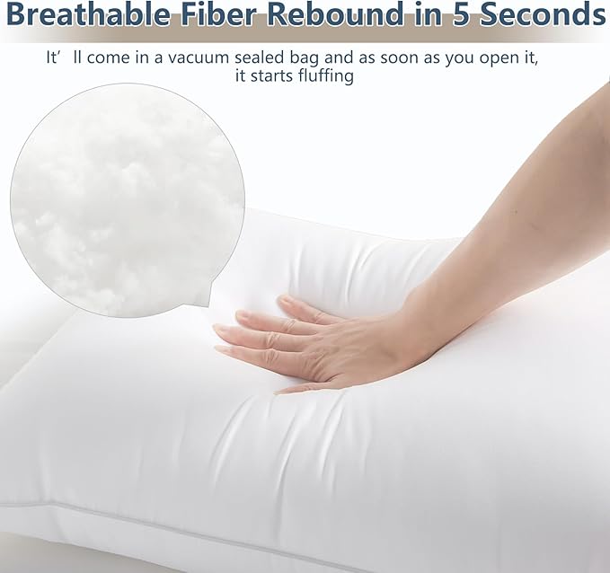 CozyLux Pillows King Size Set of 1, Hotel Quality Bed Pillows for Sleeping 1 Pack, Cooling Pillows for Side Back and Stomach Sleepers, Down Alternative Luxury Soft Supportive Fluffy Pillows (19x34)