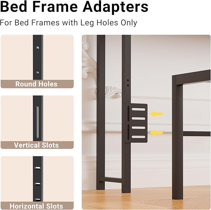 Unikito Headboard for Full Size Bed, Bookcase Style Head Board with Power Outlet and RGB LED Light, Reversible Headboard with Storage, Height Adjustable, Sturdy and Stable, Full Size, Black Oak