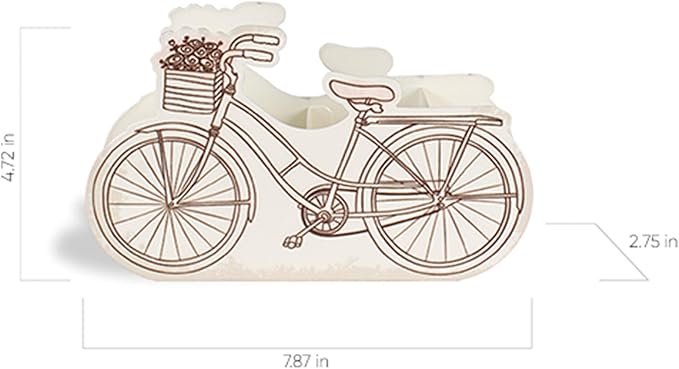 GEGUTON Bicycle Design Double Pen Holder – Steel, Multicolor – Organizes Workspace, Perfect for Bicycle Lovers, Great Gift – Fun Collection