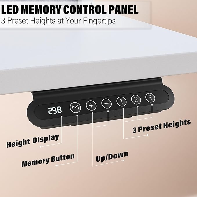 Electric Standing Desk with 4 Drawers 55''x 24'' Adjustable Height Sit to Stand Up Desk with Storage Shelf, C-Clamp Mount Compatible Black Home Office Desks Computer Gaming Table Ergonomic Workstation