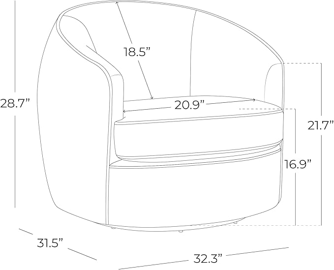 CHITA Swivel Barrel Chair, Modern Comfy FSC Certified Upholstered Boucle Accent Chair for Living Room, Fully Assembled, Cream