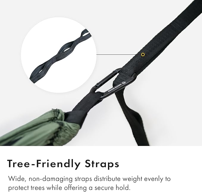 Suparpine I Hammock for Camping with Straps Included (Moss, Single)