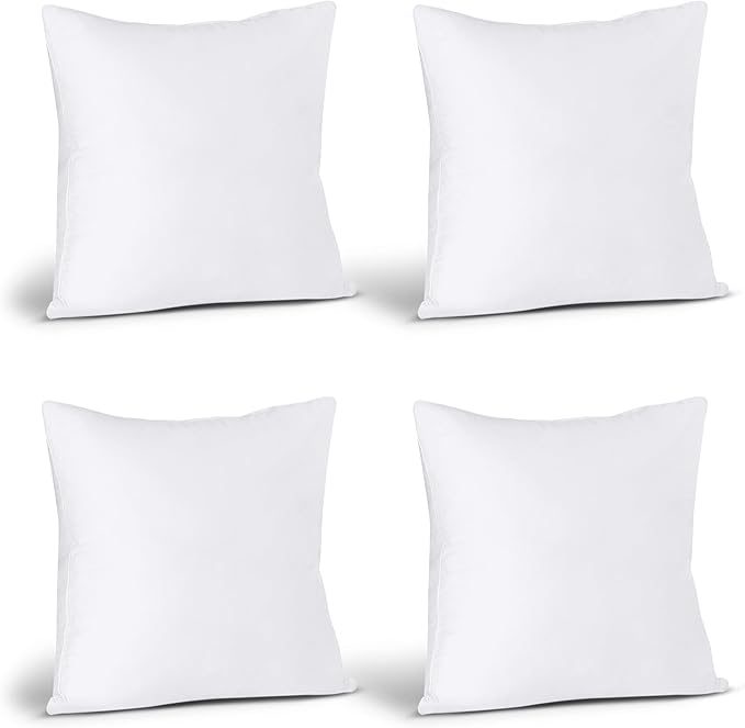 Utopia Bedding Throw Pillows (Set of 24, White), 16 x 16 Inches Pillows for Sofa, Bed and Couch Decorative Stuffer Pillow