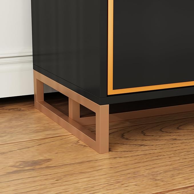 AIEGLE Modern TV Stand for 75+ Inch TVs, 70.9" W Entertainment Center with 2 Doors & Cable Management, Media Console Cabinet, Dark