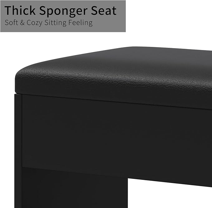 15 Drawers Vanity Desk with Power Outlet, Makeup Table with Mirror and 13 LED Lights, 3 Color Lighting Modes, Brightness Adjustable, Glass Top Dressing Table, Vanity Set for Bedroom, Black