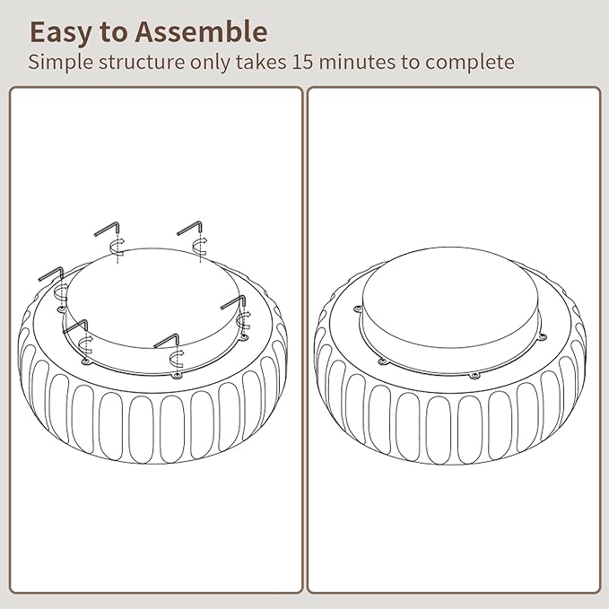 31.5" Drum Coffee Table Modern Unique Fluted Tea Table Contemporary Wood Round Coffee Table with Fluted Centry Table for Living Room Walnut