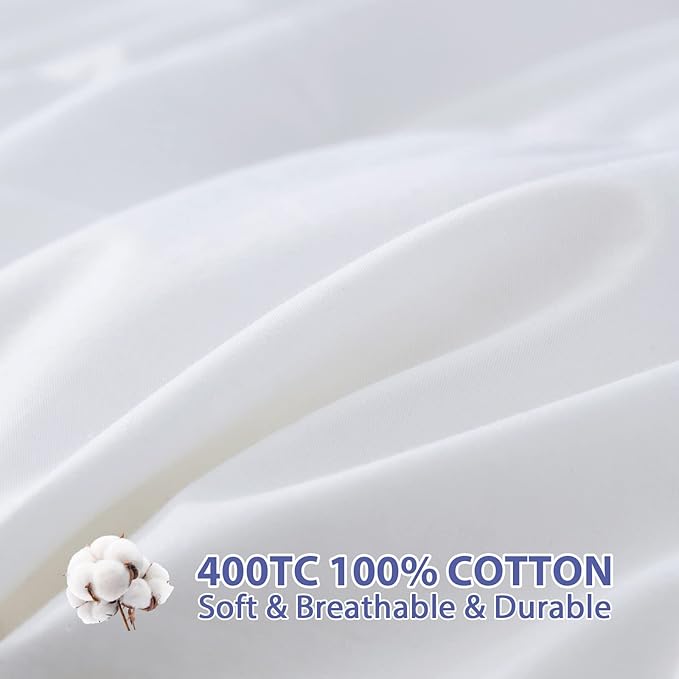 ABENE Mattress Topper for Back Pain Relief, Extra Thick Mattress Pad Pillowtop, Soft Mattress Protector Cover with 8"-21" Deep Pocket (Pure White, California King, Feather Down)