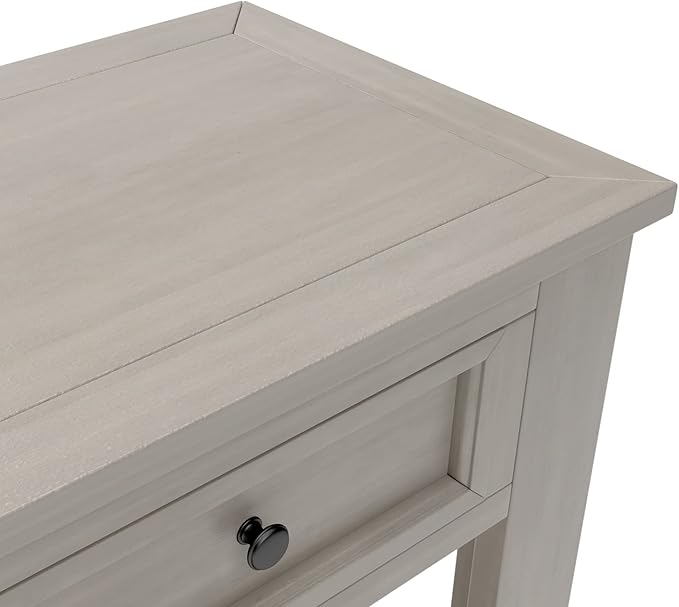 Solid Wood Console Table,Long Sofa Table Entryway Table with 4 Drawers and Bottom Shelf for Hallway Living Room Couch Table,Fully Assembled (63" Gray Wash)