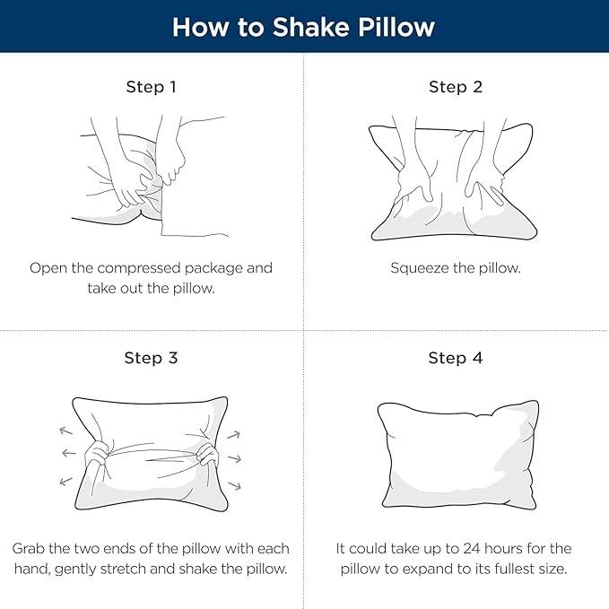 Bedsure Queen Pillows Set of 2 - Fluffy Bed Pillows for Sleeping, Hotel Quality, Diamond Quilted Design, Gusseted Supportive Down Alternative Filling for Back, Stomach, Side Sleepers