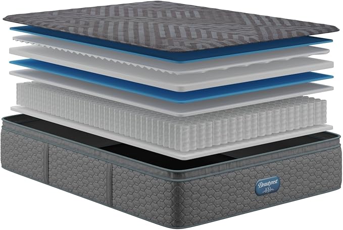 Beautyrest Days End Plush Pillow Top 14.75" Mattress - Cal King - Cooling Tech, Supportive Durable Pocketed Coils, Pressure Relief, Motion Separation; 100 Night Sleep Trial and 10 Year Warranty