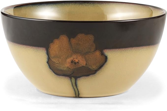 Pfaltzgraff Painted Poppies 16-Piece Dinnerware Set, Service for 4, Colorful Floral Stoneware Plates, Bowls, and Mugs, Microwave and Dishwasher Safe