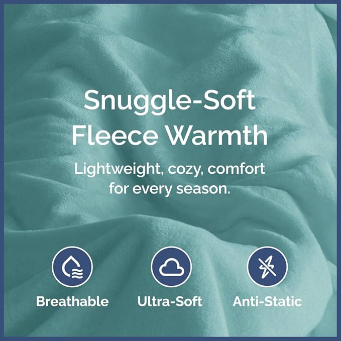 Ultra Soft Fleece Blanket Twin Size - Flannel Fleece Luxury Twin Blanket - Lightweight for Couch Bed Chair - Thick, Warm & Breathable - All Season Cozy Fuzzy, Anti-Static Microplush Bedding, Turqoise