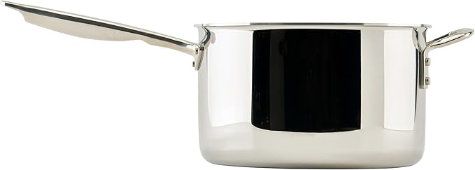 WINCO Tri-Ply Sauce Pan, 7-quart, Silver