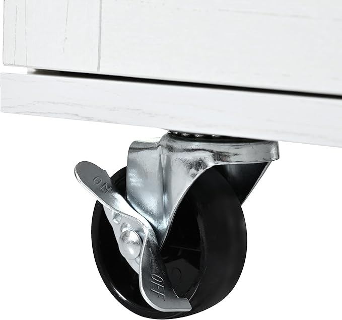 Farmhouse Kitchen Island Breakfast Bar with Drop Leaf, Power Outlet, Rolling Island Cart on Wheels Unfold Table with 3 Drawer, Srotage Cabinet, Spice Rack, Towel Rack(White)