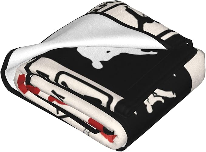 Karate Blanket Black Belt Throw Blanket Soft Fleece Flannel Martial Bedding Karate Kid Gifts for Men Boys Women Girls Lovers Adults Stuff Plush for Couch Sofa Bed Room Decor 60"X80"