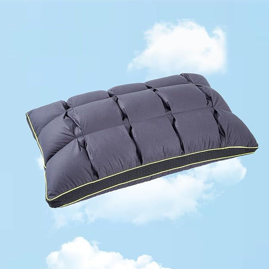 YOUR MOON Soft Pillow Queen for Sleeping, Super Soft Support Down Alternative Pillow, 100% Cotton Shell Luxury Comfy Fluffy Bed Pillows for Sleep(Gray)