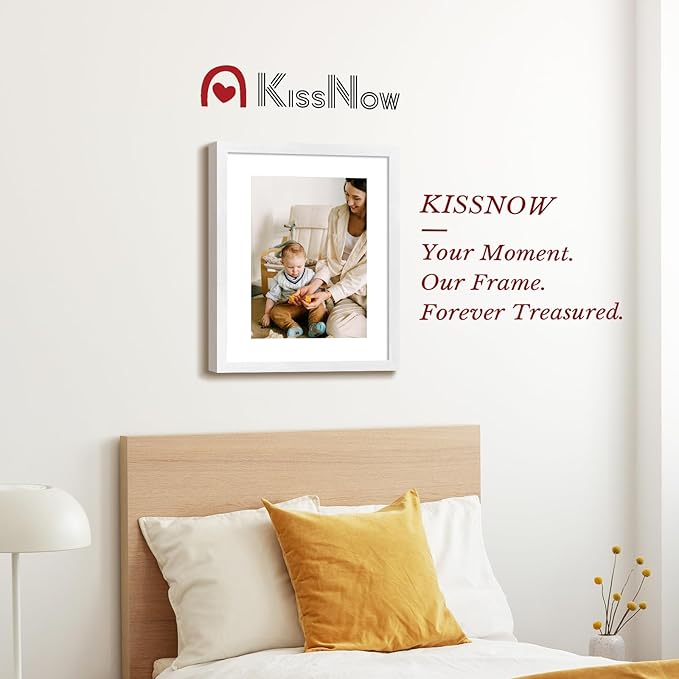 16x20 Picture Frame 4 Pack, Textured White Solid Wood, Wall Gallery Poster Frame