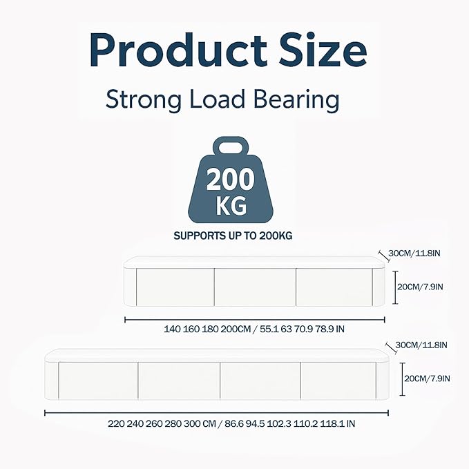 Floating TV Stand,Wall Mounted TV Shelf,Modern Entertainment Center Media Console with Storage for Bedroom,Living Room (Black, 78.7IN)