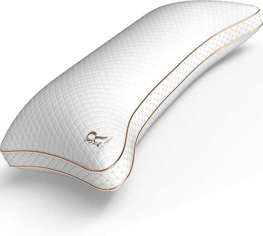 Royal Therapy King Memory Foam Pillow, Adjustable Shredded Odor-Free Pillow for Neck & Shoulder Pain Relief, Support for Back, Stomach, Side Sleepers