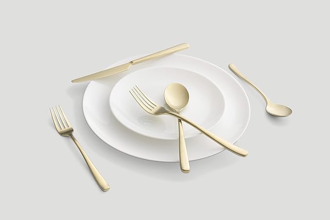 Cambridge Silversmiths Rise Champagne Satin 20-Piece Flatware Set, Service for 4
