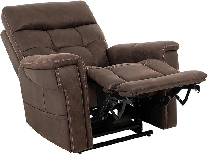 VivaLift! Radiance Power Recliner Lift Chair by PrideMobility, with 3 Heat Pads Heat System (Canyon Walnut, Petite Wide with Curbside Delivery)