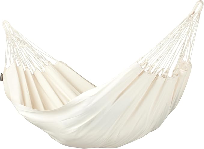 LA SIESTA Modesta Organic Cotton Hammock - Indoor/Outdoor, Bedroom to Backyard, Extra Large Fabric Hammock Bed for 2, Max 440 Lbs, King, Latte