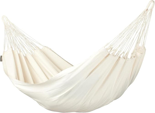 LA SIESTA Modesta Organic Cotton Hammock - Indoor/Outdoor, Bedroom to Backyard, Extra Large Fabric Hammock Bed for 2, Max 440 Lbs, King, Latte