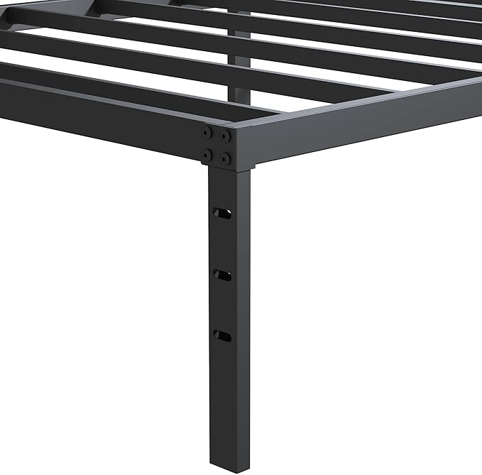Twin XL Bed Frames No Box Spring Needed, 14 Inch Heavy Duty Metal Twin XL Platform Bed Frame Support Up to 2500 lbs, Easy Assembly, Noise Free, Black