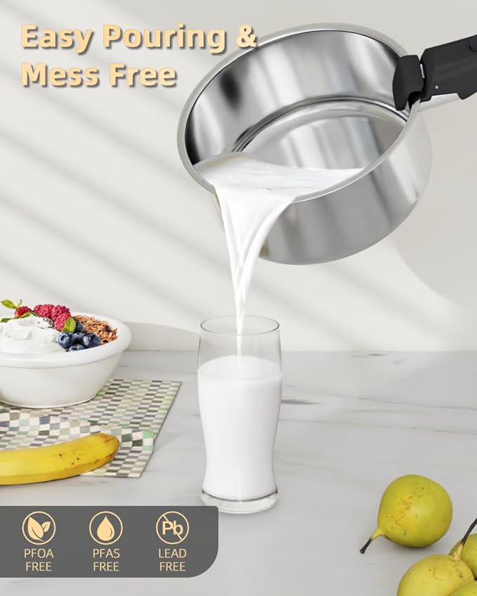 4-Pcs Stainless Steel Saucepan Set,3-Ply Stainless Steel Cookware Set with 7''&8'' Pots, Removable Handle and Multi-Purpose Silicone Lid - All Stovetop Compatible, PTFE & PFOA Free All Stovetop