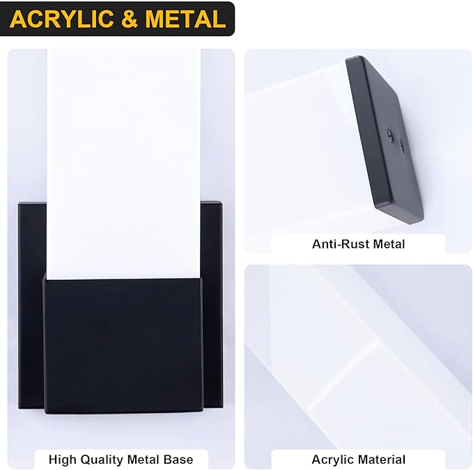 Kalium 14in Modern Wall Sconces, Dimmable Bathroom Vanity Lights, 3000K Warm White LED Indoor Sconces Lighting for Bathroom, Stairs, Living Room, Bedroom. Hardwired.