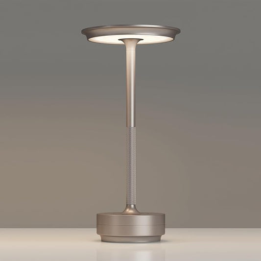 Rechargeable Table Lamps Cordless, Portable 5000mAh Outdoor Table Light, 3 Color Stepless Dimming LED Table Lamp with Memory Function, for Home/Dinner/Patio/Restaurant.(Champagne Gold)