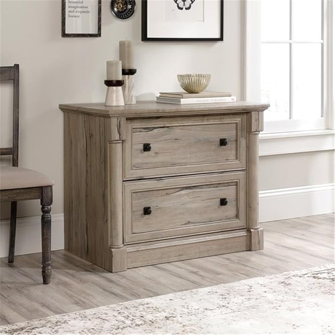 Pemberly Row 2 Drawers 29.61" Lateral Oak Engineered Wood Filing Cabinet Easy Assembly Stationary Legal/Letter Size for Home, Office