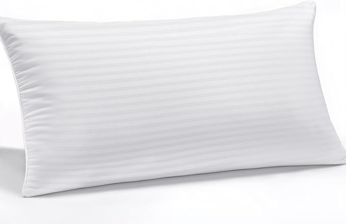 Hypoallergenic Soft King Size Pillow, Down Alternative Filling with Cotton Shell Hotel Quality Pillow, Breathable, Moisture-Wicking, Ideal for Side, Back and Stomach Sleeper, Oeko-TEX Certified