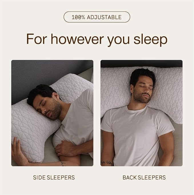 Coop Home Goods Original Crescent Adjustable Pillow, King Bed Pillows for Shoulder, Neck & Head Support, Crescent Foam Pillows - Medium Firm for Back & Side Sleeper, CertiPUR-US/GREENGUARD Gold