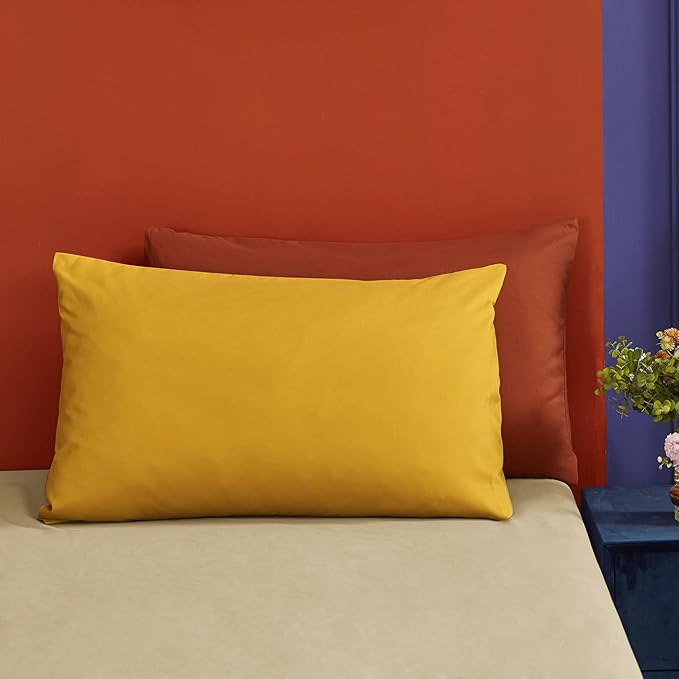 Luxlovery Emerald Green Comforter Set Queen Dark Green Bedding Comforter Set Modern Solid Forest Green Cotton Blanket Quilts Cozy Soft Breathable 1 Comforter with 2 Yellow/Caramel Pillowcases