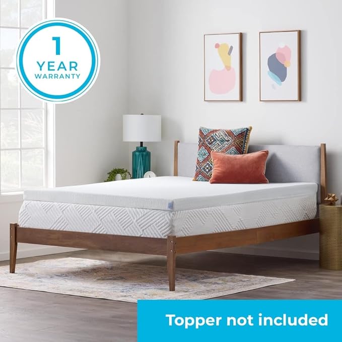 Linenspa 3 Inch Mattress Topper -Cover California King –Cover Only –Machine Washable – Breathable – Non Slip –Cover for Mattress Topper with Zipper – Topper -Cover Only White