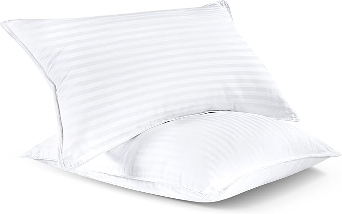 Utopia Bedding Bed Pillows for Sleeping Standard Size (White), Set of 2, Cooling Hotel Quality, for Back, Stomach or Side Sleepers