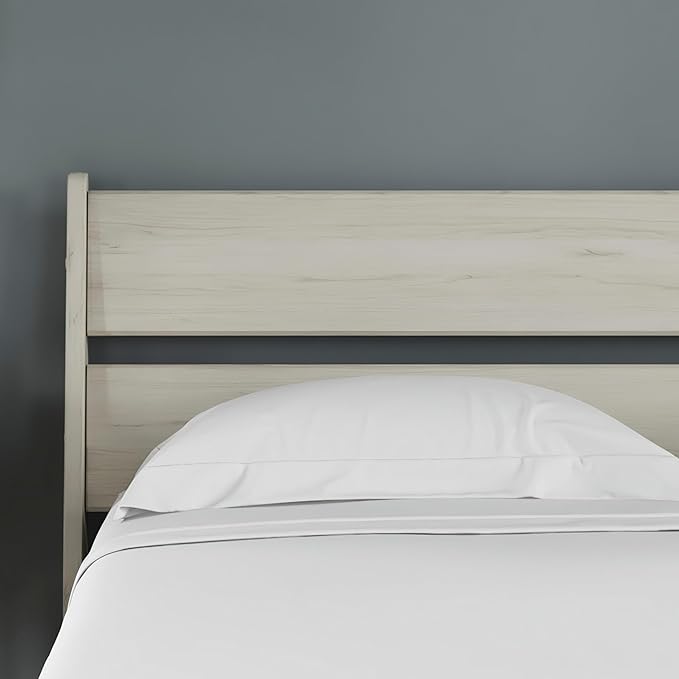 Signature Design by Ashley Socalle Modern Open Slat Full Headboard, Natural Beige