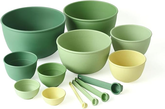 Bamboozle Astrik Baking Bundle | 5 Piece Mixing Bowl Set | Measuring Cups and Spoons | Cooking and Meal Prep | Dishwasher Safe | Microwave Safe | Fresh Guacamole